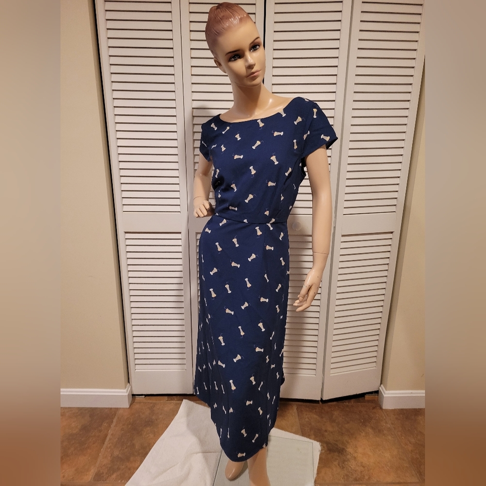 ModCloth Sugarhill Boutique Milkshake Midi Dress Sz 8 Read Sleeve